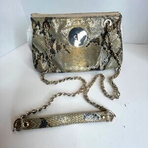 DKNY Metallic Python Handbag Bolsa Sac